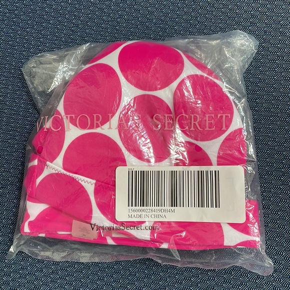 Victoria's Secret Push Up Halter Top Bikini Top, size Medium, Pink & White - Picture 4 of 14